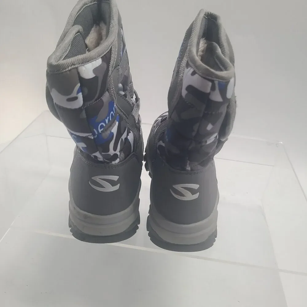 Hobibear Snow Boots Size 2 Grey Camoflauge AW3771 210(2) - boys/girls